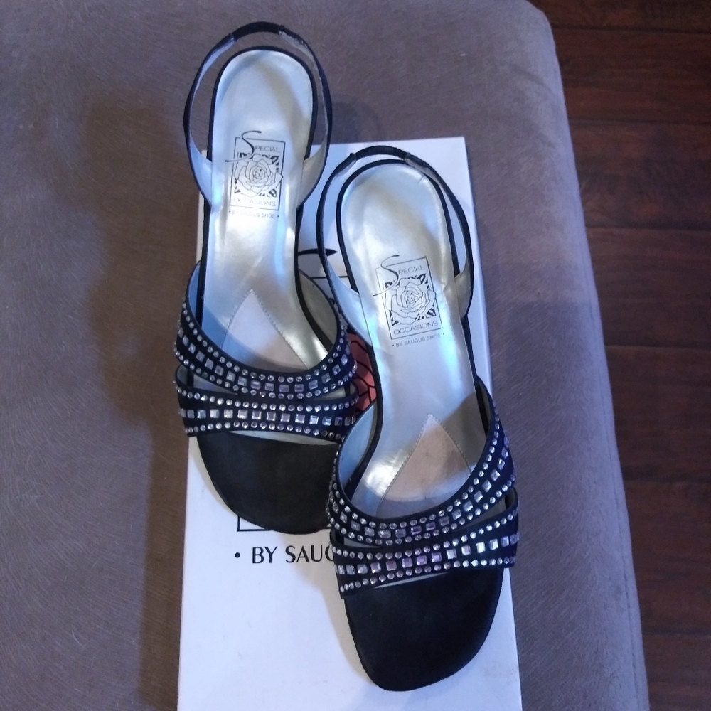 3" black swade with mirror stone shoes